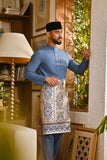 Pahlawan Bespoke Fit Baju Melayu Cekak Musang - Coronet Blue
