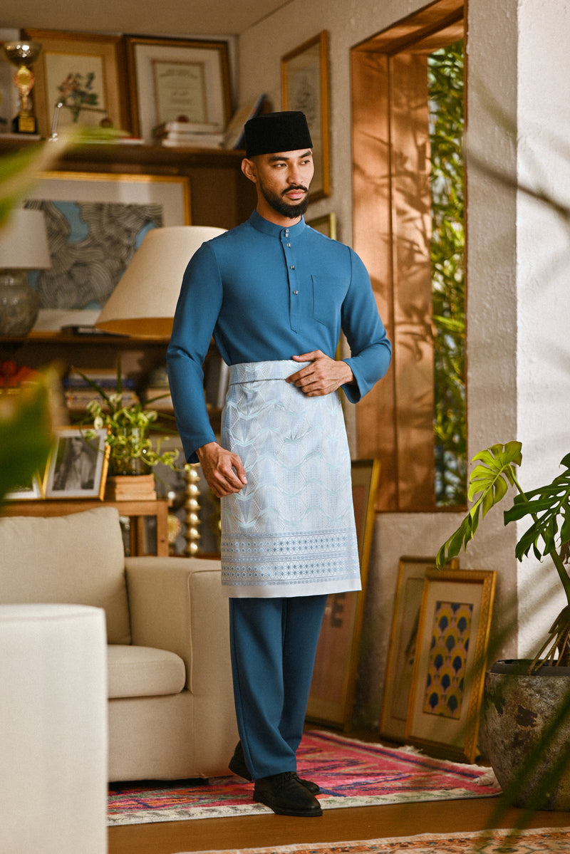 Pahlawan Bespoke Fit Baju Melayu Cekak Musang - Teal