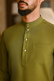 Pahlawan Bespoke Fit Baju Melayu Cekak Musang - Avocado