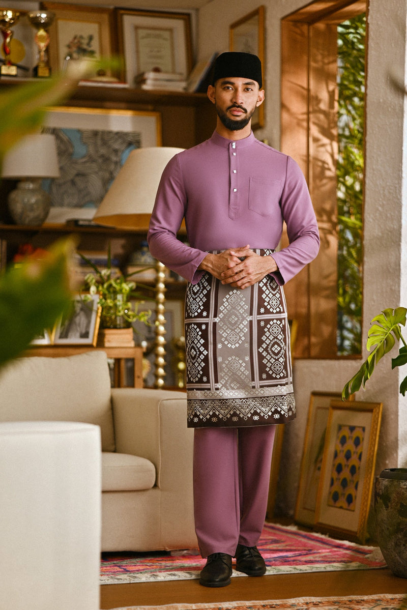 Pahlawan Bespoke Fit Baju Melayu Cekak Musang - Very Grape