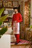 Pahlawan Smart Fit Baju Melayu Teluk Belanga - China Red