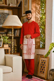 Pahlawan Smart Fit Baju Melayu Teluk Belanga - China Red