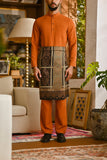 Pahlawan Bespoke Fit Baju Melayu Cekak Musang - Burnt Orange
