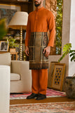 Pahlawan Bespoke Fit Baju Melayu Cekak Musang - Burnt Orange