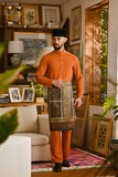 Pahlawan Bespoke Fit Baju Melayu Cekak Musang - Burnt Orange