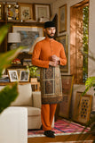 Pahlawan Bespoke Fit Baju Melayu Cekak Musang - Burnt Orange
