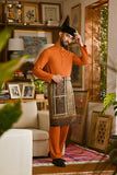Pahlawan Bespoke Fit Baju Melayu Cekak Musang - Burnt Orange
