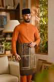 Pahlawan Bespoke Fit Baju Melayu Cekak Musang - Burnt Orange