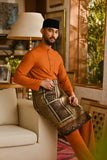 Pahlawan Bespoke Fit Baju Melayu Cekak Musang - Burnt Orange