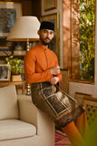 Pahlawan Bespoke Fit Baju Melayu Cekak Musang - Burnt Orange