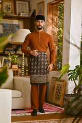 Pahlawan Bespoke Fit Baju Melayu Cekak Musang - Tortoise Shell