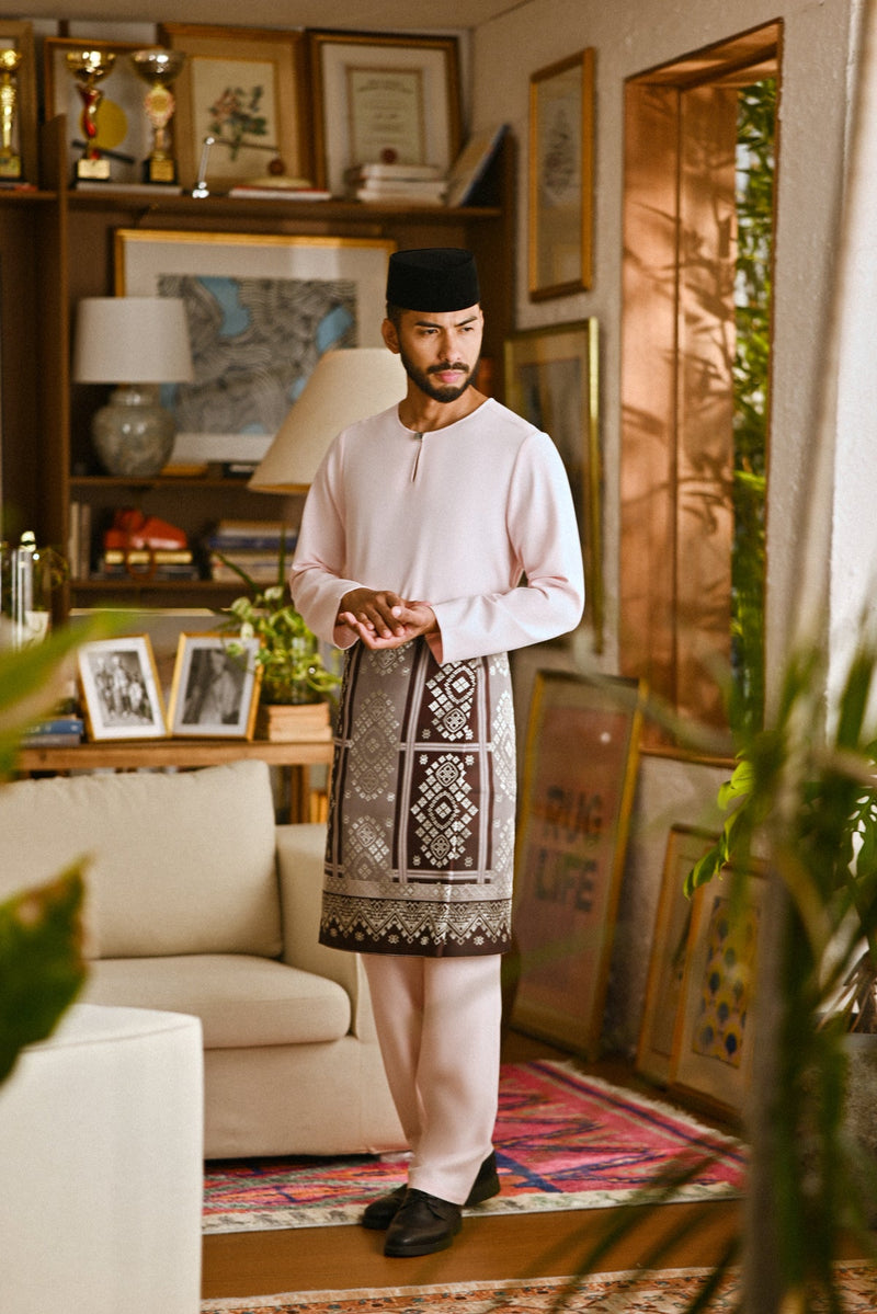 Pahlawan Smart Fit Baju Melayu Teluk Belanga - Baby Pink