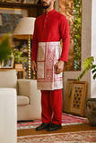Pahlawan Bespoke Fit Baju Melayu Cekak Musang - Red Bud