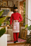 Pahlawan Bespoke Fit Baju Melayu Cekak Musang - Red Bud