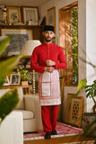 Pahlawan Bespoke Fit Baju Melayu Cekak Musang - Red Bud