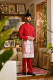 Pahlawan Bespoke Fit Baju Melayu Cekak Musang - Red Bud