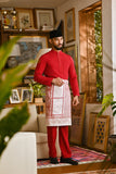Pahlawan Bespoke Fit Baju Melayu Cekak Musang - Red Bud