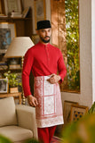 Pahlawan Bespoke Fit Baju Melayu Cekak Musang - Red Bud