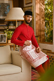 Pahlawan Bespoke Fit Baju Melayu Cekak Musang - Red Bud