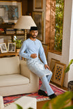 Pahlawan Smart Fit Baju Melayu Teluk Belanga - Ice Blue