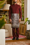 Pahlawan Bespoke Fit Baju Melayu Cekak Musang - Dark Burgundy