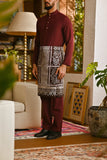 Pahlawan Bespoke Fit Baju Melayu Cekak Musang - Dark Burgundy