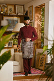 Pahlawan Bespoke Fit Baju Melayu Cekak Musang - Dark Burgundy