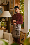 Pahlawan Bespoke Fit Baju Melayu Cekak Musang - Dark Burgundy