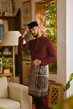 Pahlawan Bespoke Fit Baju Melayu Cekak Musang - Dark Burgundy