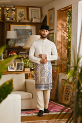 Pahlawan Bespoke Fit Baju Melayu Cekak Musang - Light Cream