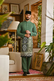 Pahlawan Bespoke Fit Baju Melayu Cekak Musang - Hunter Green
