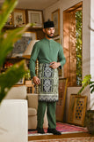 Pahlawan Bespoke Fit Baju Melayu Cekak Musang - Hunter Green