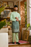 Pahlawan Bespoke Fit Baju Melayu Cekak Musang - Baby Mint