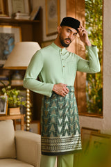 Pahlawan Bespoke Fit Baju Melayu Cekak Musang - Baby Mint
