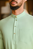Pahlawan Bespoke Fit Baju Melayu Cekak Musang - Baby Mint