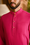 Pahlawan Bespoke Fit Baju Melayu Cekak Musang - Fuchsia
