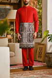 Pahlawan Bespoke Fit Baju Melayu Cekak Musang - China Red