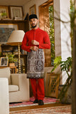 Pahlawan Bespoke Fit Baju Melayu Cekak Musang - China Red