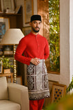 Pahlawan Bespoke Fit Baju Melayu Cekak Musang - China Red