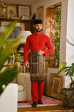 Pahlawan Bespoke Fit Baju Melayu Cekak Musang - China Red