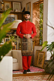 Pahlawan Bespoke Fit Baju Melayu Cekak Musang - China Red