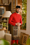 Pahlawan Bespoke Fit Baju Melayu Cekak Musang - China Red