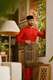 Pahlawan Bespoke Fit Baju Melayu Cekak Musang - China Red