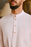 Pahlawan Bespoke Fit Baju Melayu Cekak Musang - Baby Pink