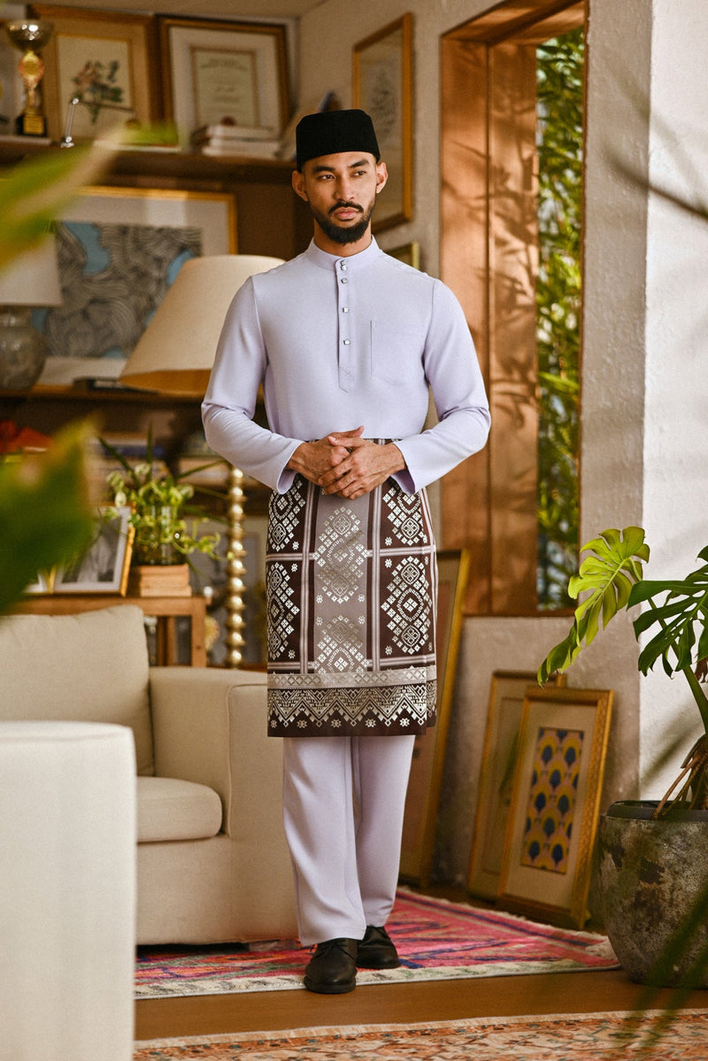 Pahlawan Bespoke Fit Baju Melayu Cekak Musang - Baby Lavender