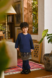 Pahlawan Smart Fit Kids Baju Melayu Teluk Belanga - Navy