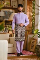 Pahlawan Bespoke Fit Baju Melayu Cekak Musang - Pastel Lilac