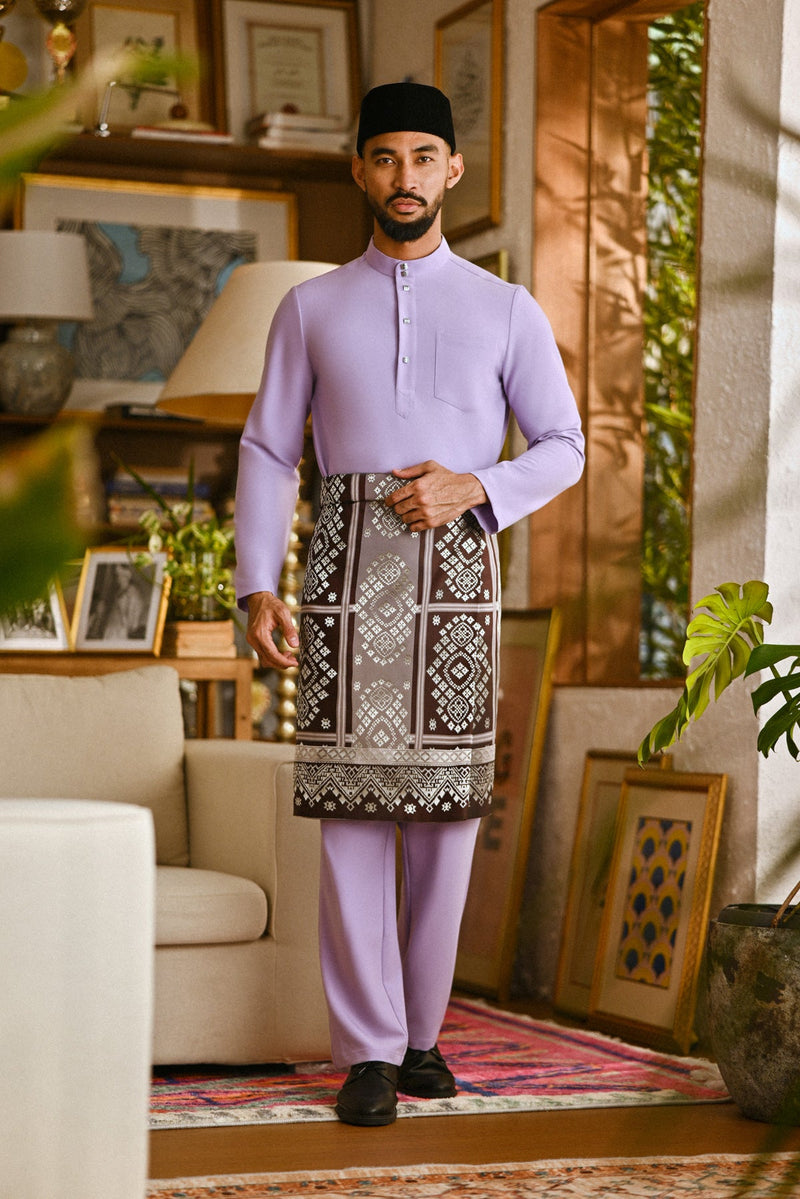 Pahlawan Bespoke Fit Baju Melayu Cekak Musang - Pastel Lilac