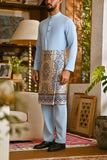 Pahlawan Bespoke Fit Baju Melayu Cekak Musang - Ice Blue