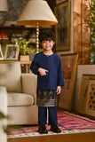 Pahlawan Smart Fit Kids Baju Melayu Teluk Belanga - Navy